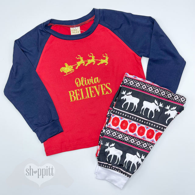 Kids Christmas Pyjamas - Believe