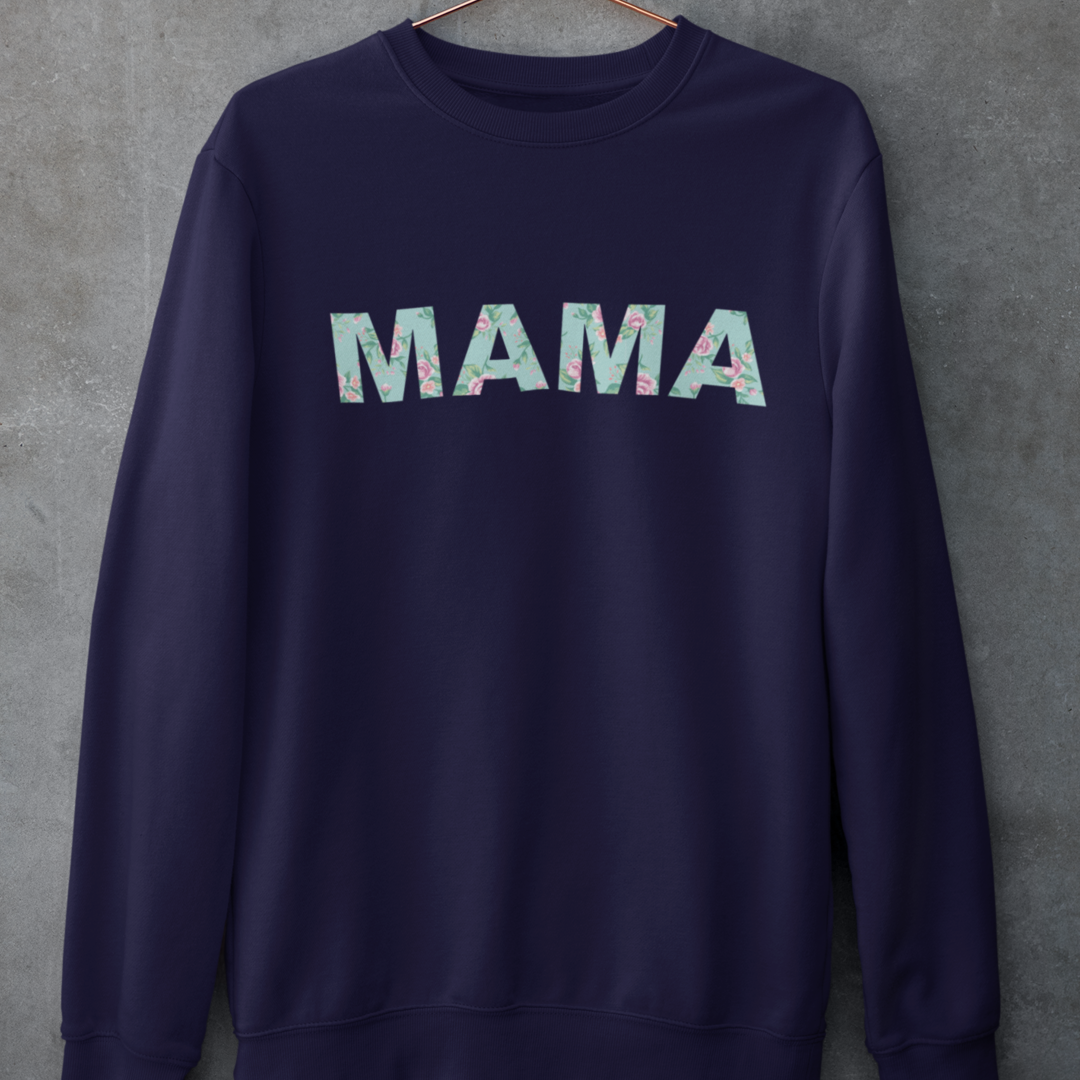 Women's Floral Mama Wording Sweatshirt